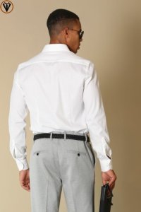 Erkek Smart Gömlek Slim Fit Beyaz